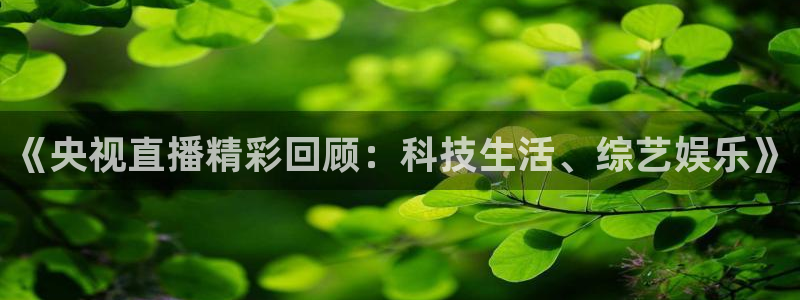 雨燕体育nba直播在哪看：《央视直播精彩回顾：科技生活、综艺娱乐》